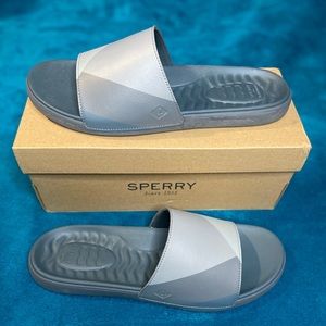 Sperry Plushwave Dock Slides Gray 12M STS22212